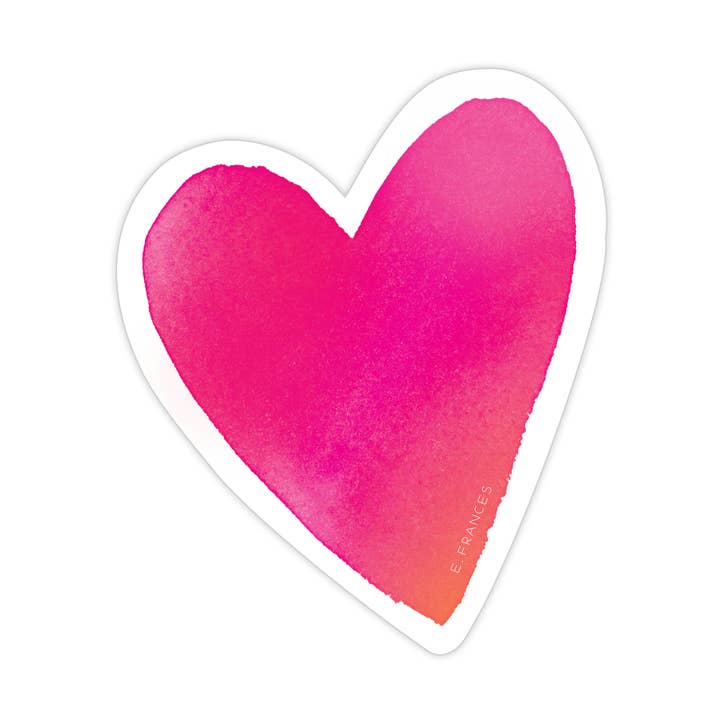 Big Heart Sticker for wholesale by E. Frances Paper