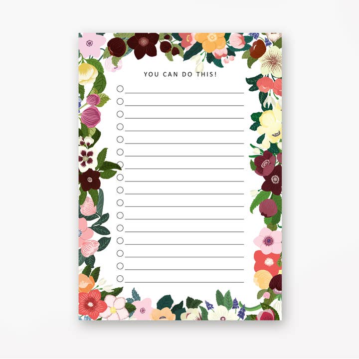 Lista de tareas Bloc de notas A6 Lista de verificación, Hellebores para venta al por mayor de Emadam - Art & Design