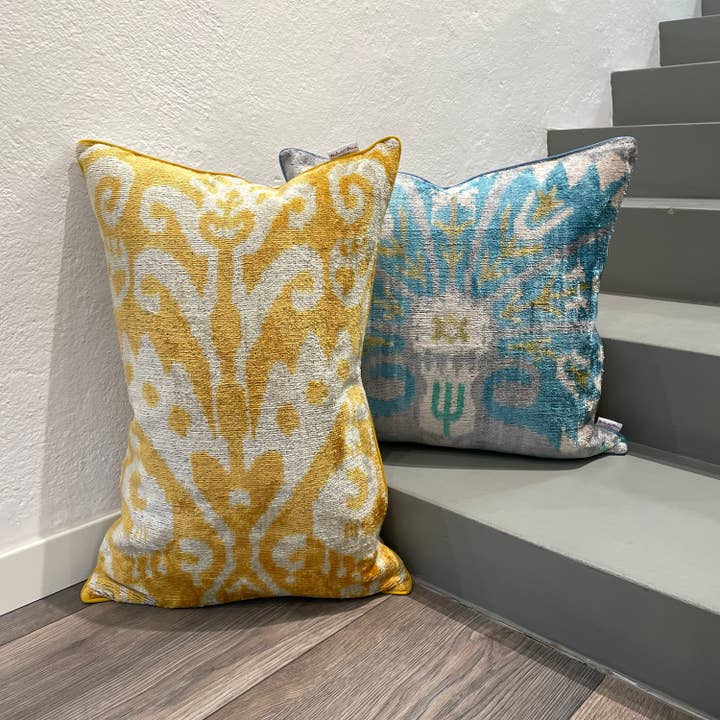 Mila∞Miro by Emelie - Wholesale Throw Pillow Cover - Velvet Ikat Cushion Bliss | Velvet Ikat Pillow Cover