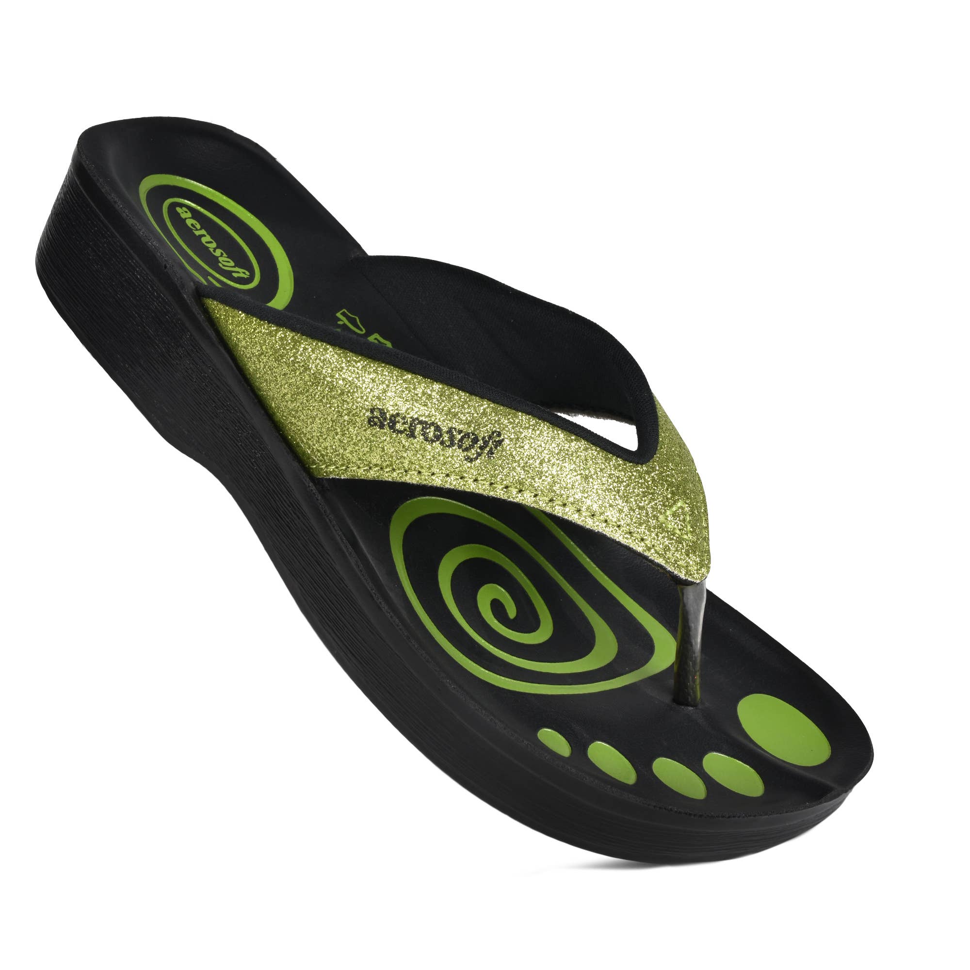 AEROSOFTFOOTWEAR - Wholesale Flip Flops - Women's - Aerosoft - Glitterati Thong Sandals for Women3