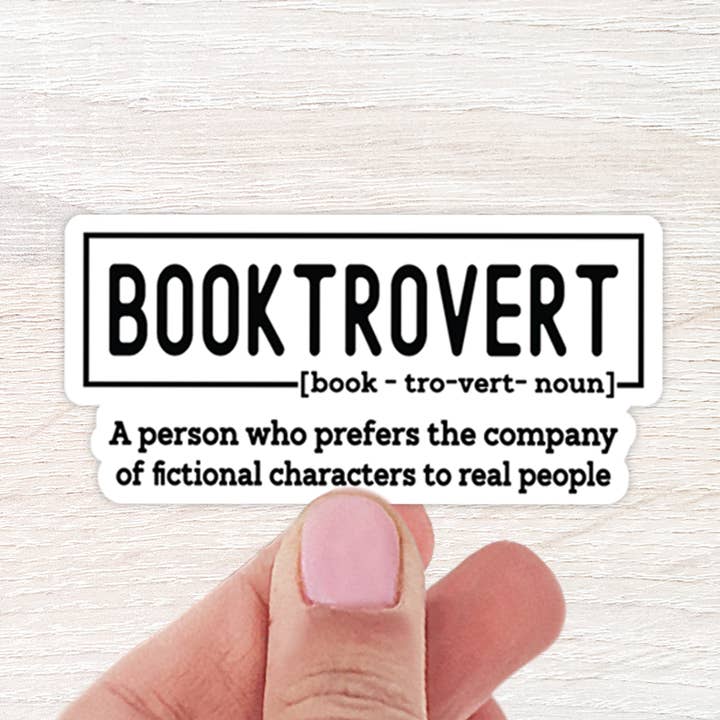 Booktrovert Definition Sticker for wholesale by The Daydreamer Designz