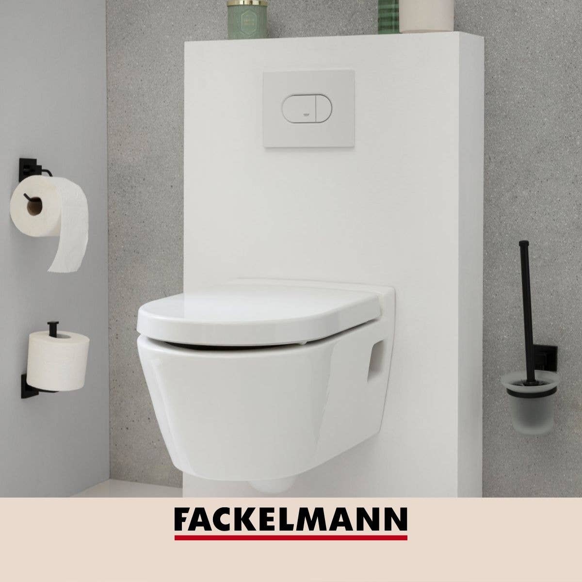 Fackelmann - Wholesale Wc-papierhouder - Fackelmann N mat zwarte verticale wandhouder voor toiletpapier1