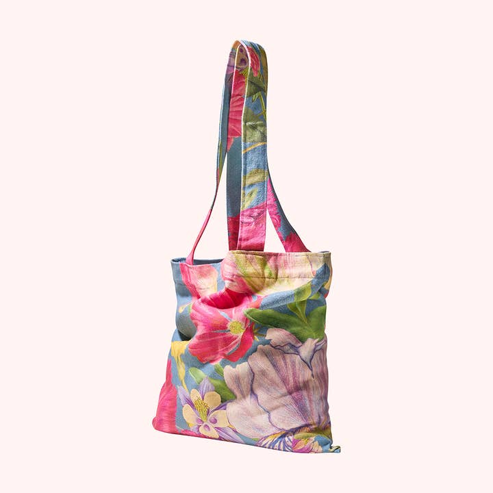 Canvas Tote Bag - Floral Study - Denim for wholesale by Powder Design - Europe