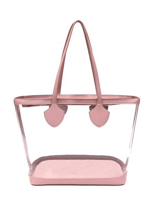 Two-Tone transparent Tote - BTT19168 for wholesale by KATIE Q