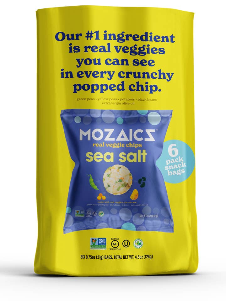 Mozaics Meersalz Echte Gemüsechips 6/0,75 oz Multipack für den Großhandel von Mozaics Chips