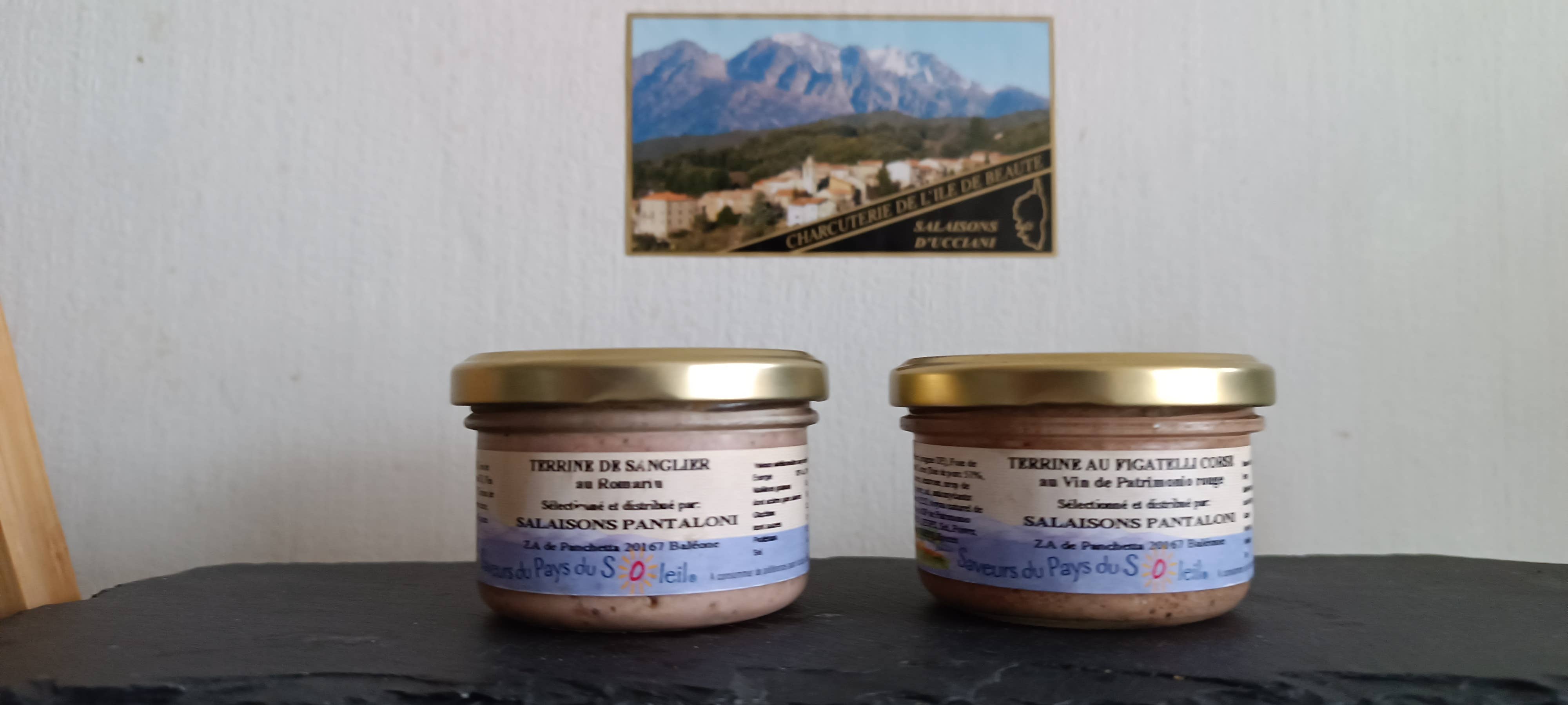 LuxFood-Shop – wholesale Salami – 9 korsikanska charkuterier med 2 glas Salaisons d'Ucciani5