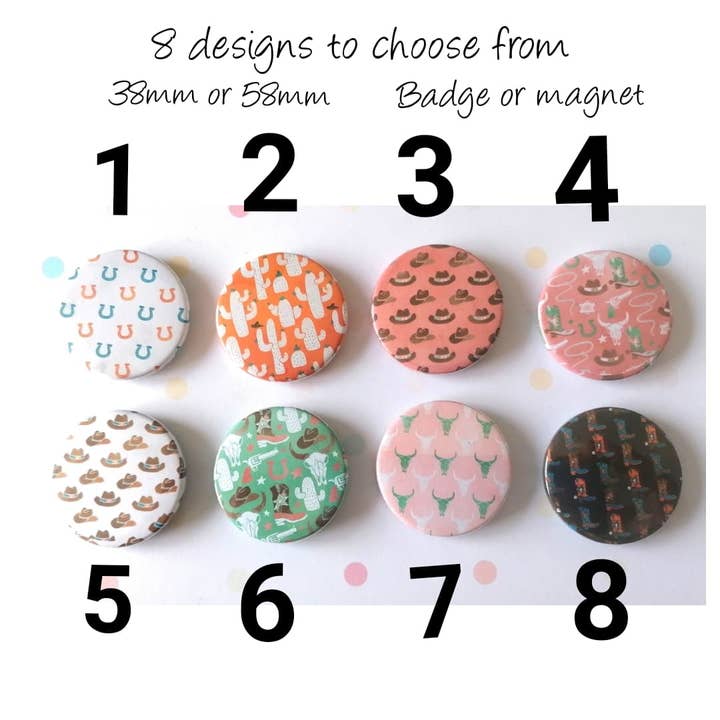 Cowgirl/country badges or magnets-country lover for wholesale by HEATHER'S HOME