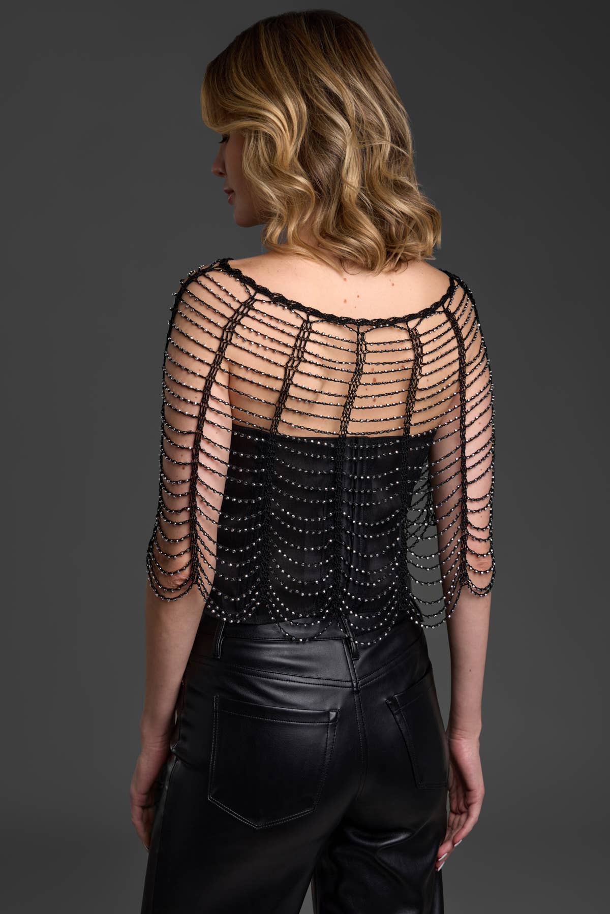 SAACHI – wholesale Capelet – Women’s – Festive Scallop Beaded Capelet2