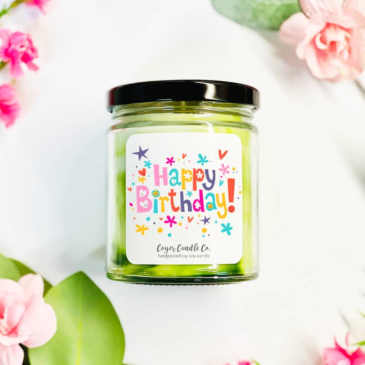 Coyer Candle Co. - Wholesale Jar/Filled Candle - Happy Birthday | 9 oz Candles1