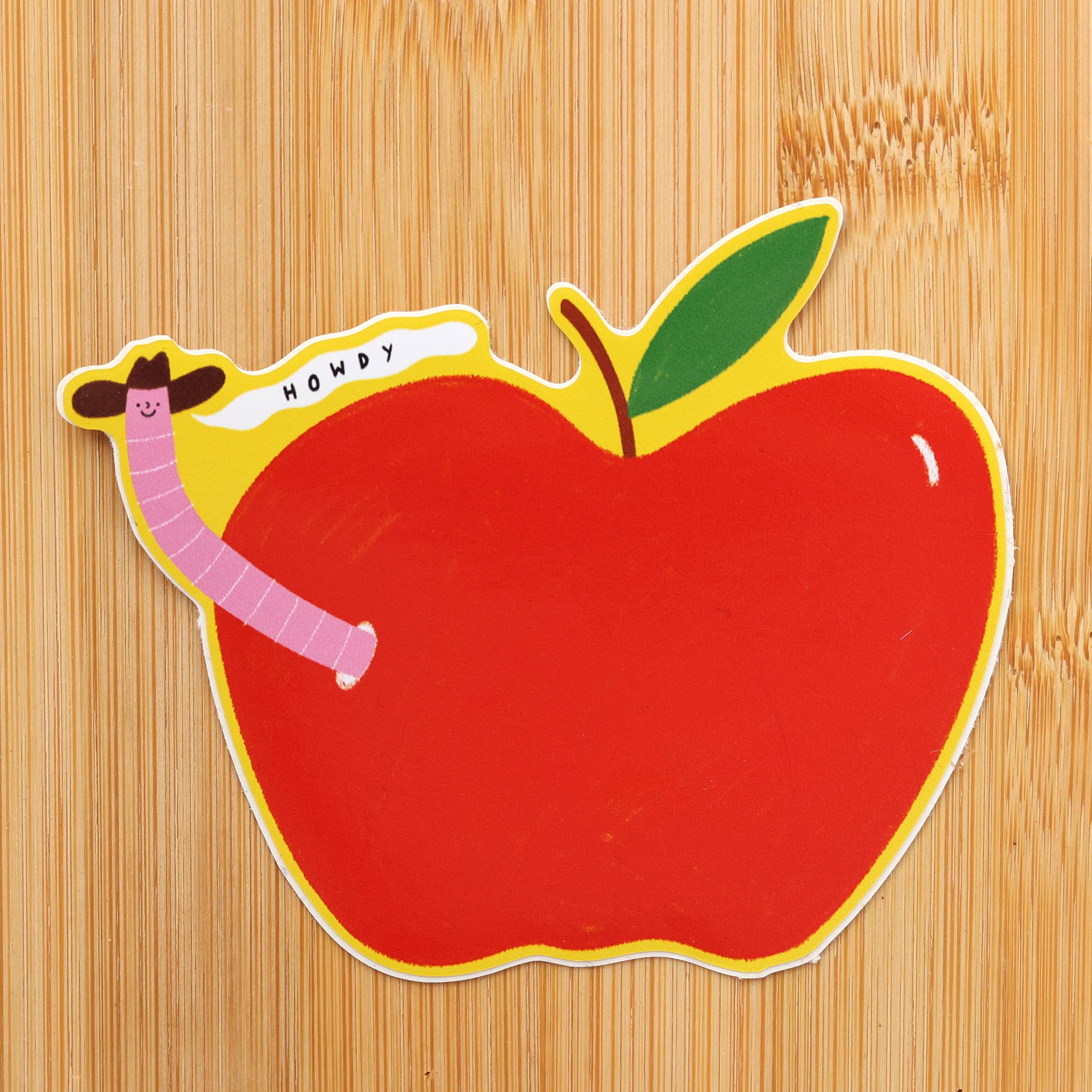 Little Black Cat Illustrated Goods – Engroshandel Klistermærke – Orm Cowboy Klistermærke | Howdy Vinyl Klistermærke | Orm I Æble6