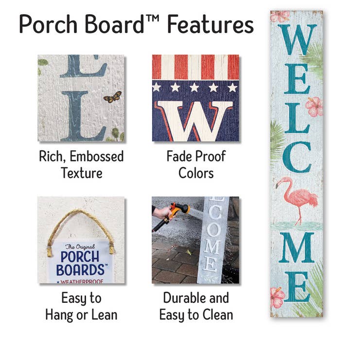 ST Creations - Wholesale Sign - Welcome Flamingo - Porch Boardâ„¢ PB2