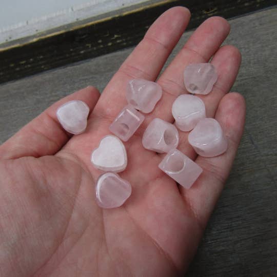 Keystone Crystals – Engroshandel Perler – Ædelstenshjerteperle 14mm med stort hul – Smykkefremstilling