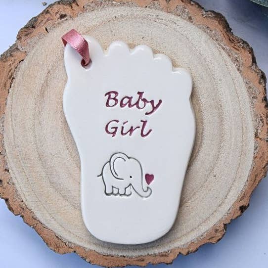 Baby - Baby Girl Foot - Handmade ceramic foot for wholesale by Broadlands Pottery