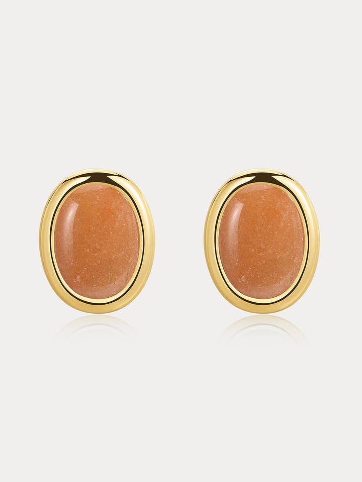 Sunset Stone Studs- Red for wholesale by Luv AJ