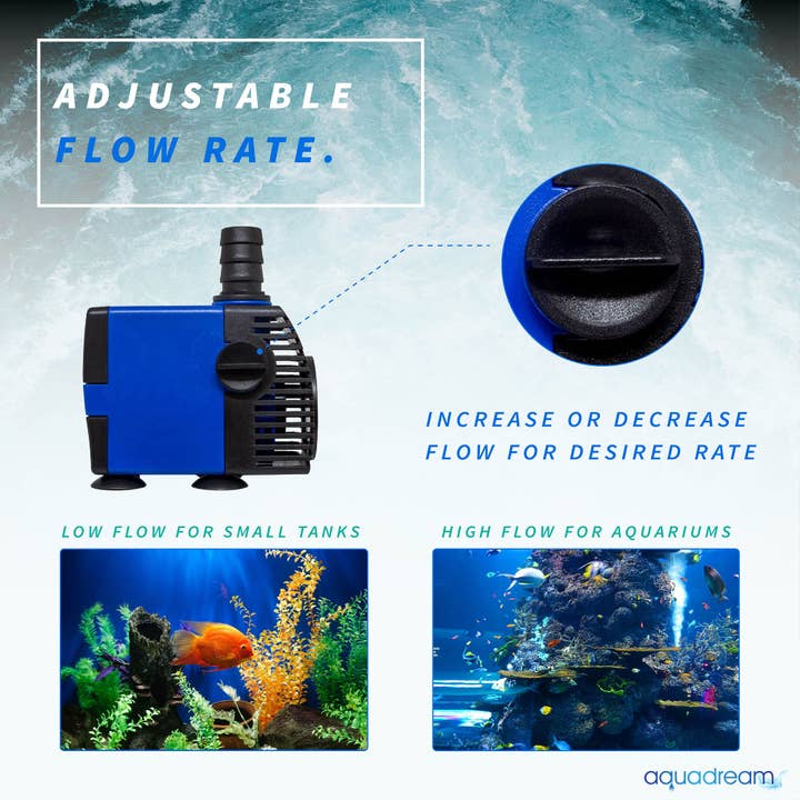 AQUA DREAM - Wholesale Home & Garden - Aqua Dream 320 GPH Adjustable Aquarium Water Pump Powerhead5