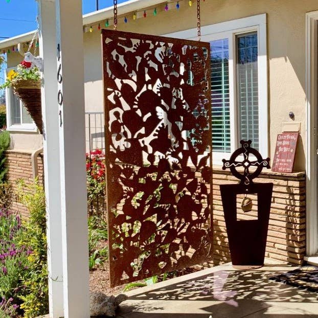 Outdoor Privacy Screen / Metal Wall Sculpture for wholesale by Rustica Ornamentals