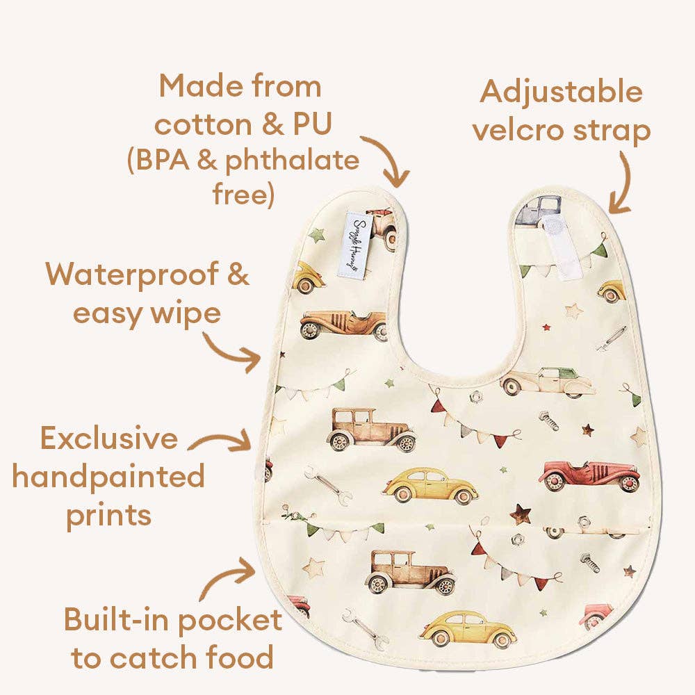 Snuggle Hunny - Wholesale Bib - Baby - Vintage Cars Snuggle Bib3