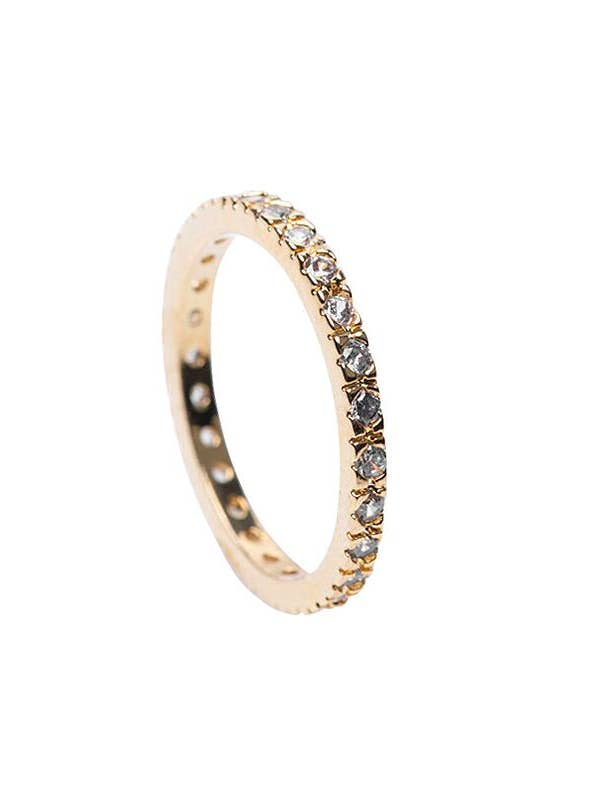 Classic Gold Round Eternity Band for wholesale by CZ by Kenneth Jay Lane