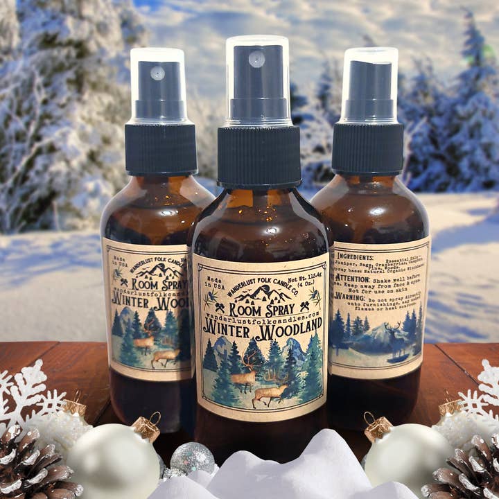 Winter Woodland | Room Spray | Seasonal Christmas Holiday for wholesale by Wanderlust Folk