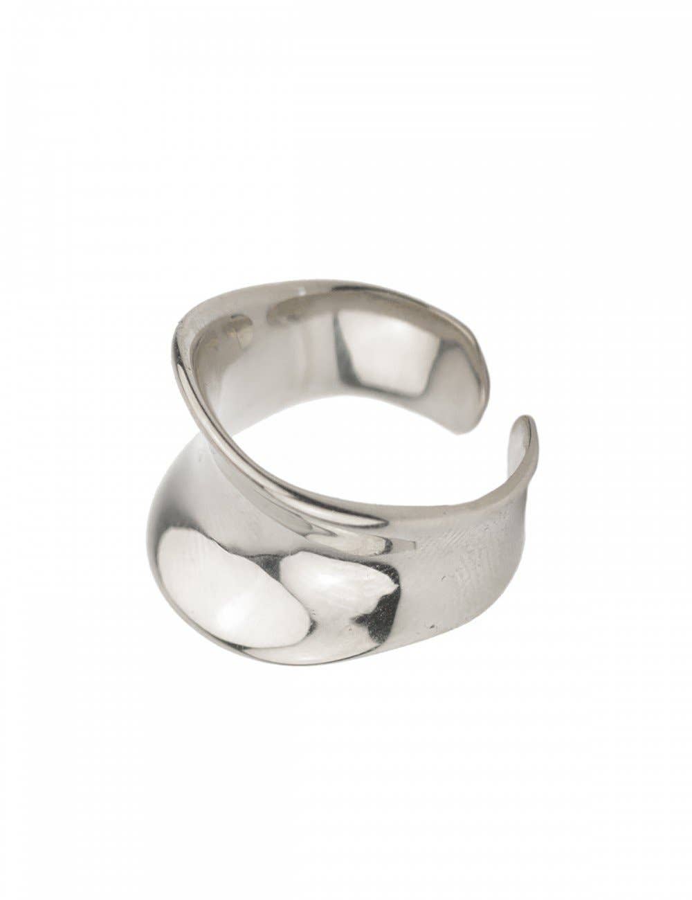 Trium Jewelry – wholesale Band/stacked ring – Anillo ajustable de banda llamativa chapado en oro de 18 quilates en plata de ley 9251
