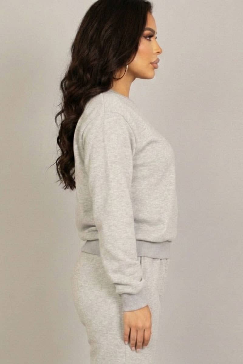 CAPELLA APPAREL - Vente Sweat-shirt – femme - Pull ras du cou en molleton classique5