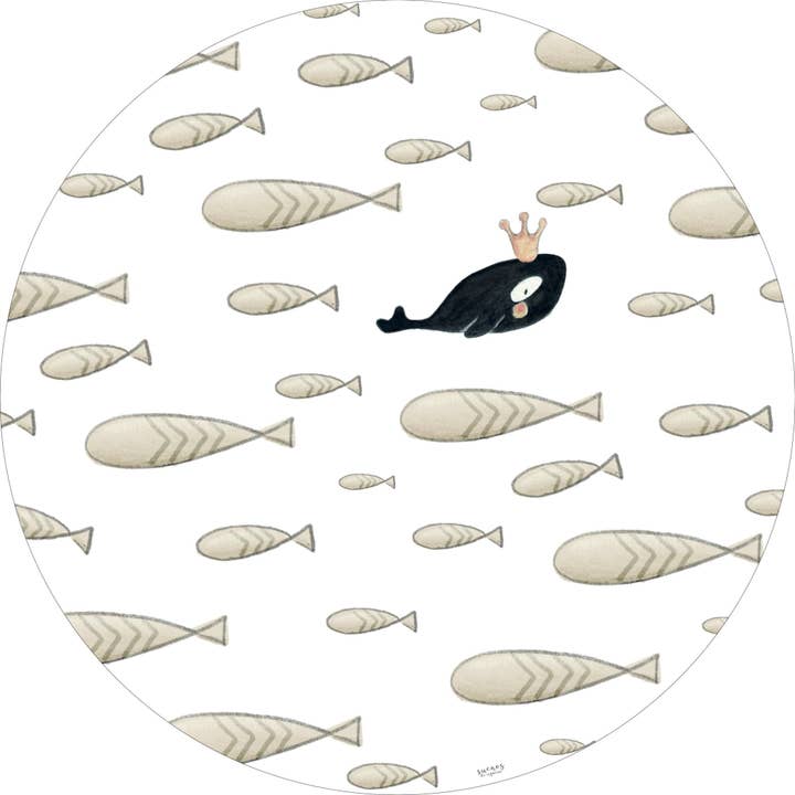 Tappeto Vinilico BALENE 95cm diametro per la vendita all'ingrosso da parte di Nenina & Co