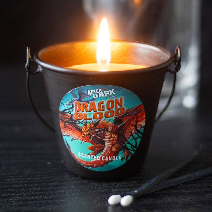 Dragon Blood Gothic Halloween Candle Bucket for wholesale by Something Different Wholesale