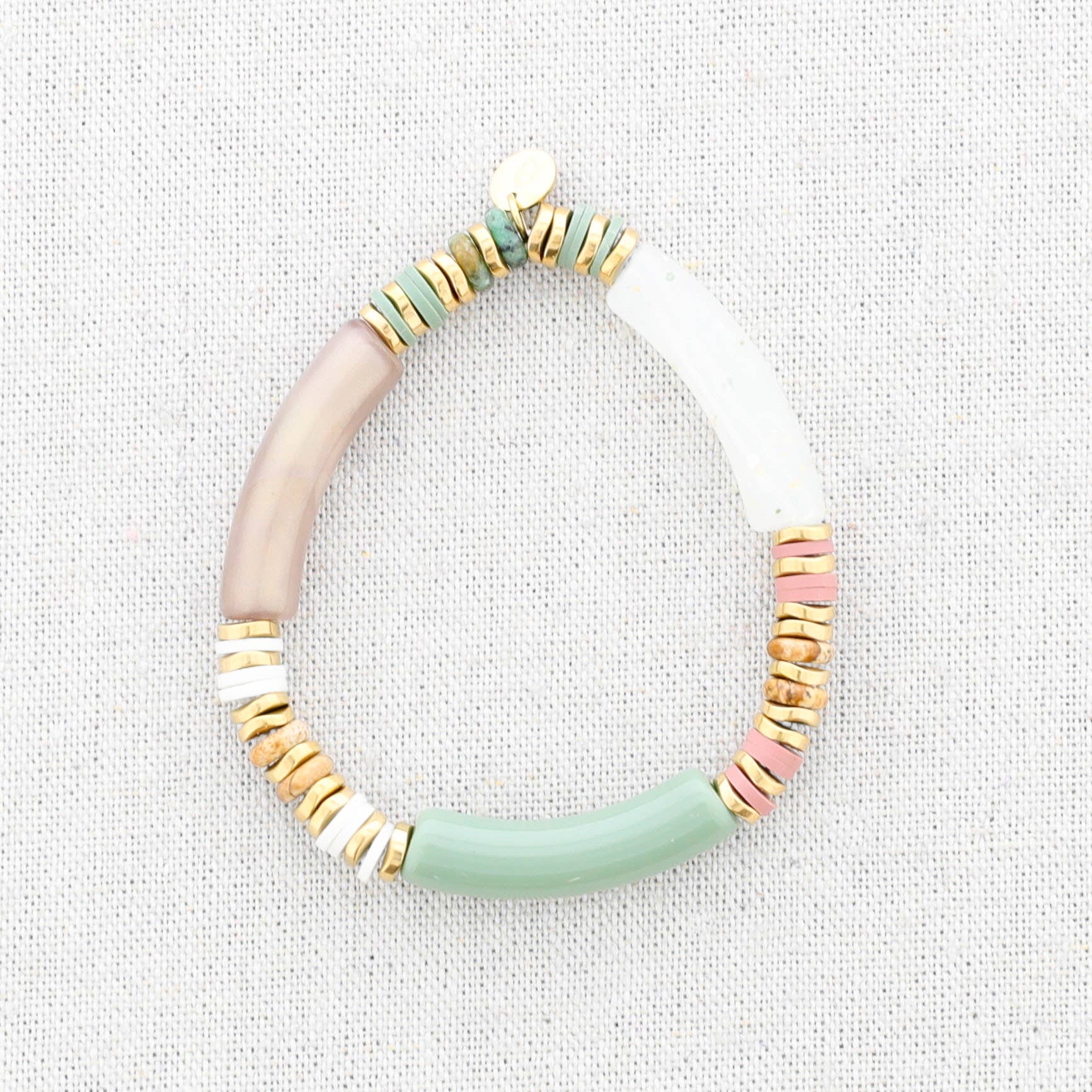 Sonata - Vendita all'ingrosso Gioielli a scatto - Bracciale elastico, acciaio, perline, resina16