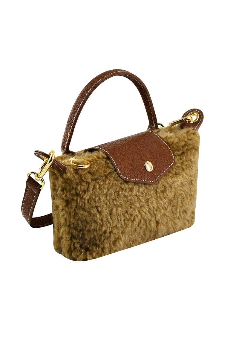 MiMi Wholesale - Vente Sac à bandoulière – femme - Sac bandoulière mini en shearling SW78111
