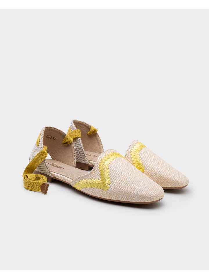 CEREZA - Wholesale Sandals - Women's - Embroidered Interwoven-raffia Espadrilles Ballet flats10