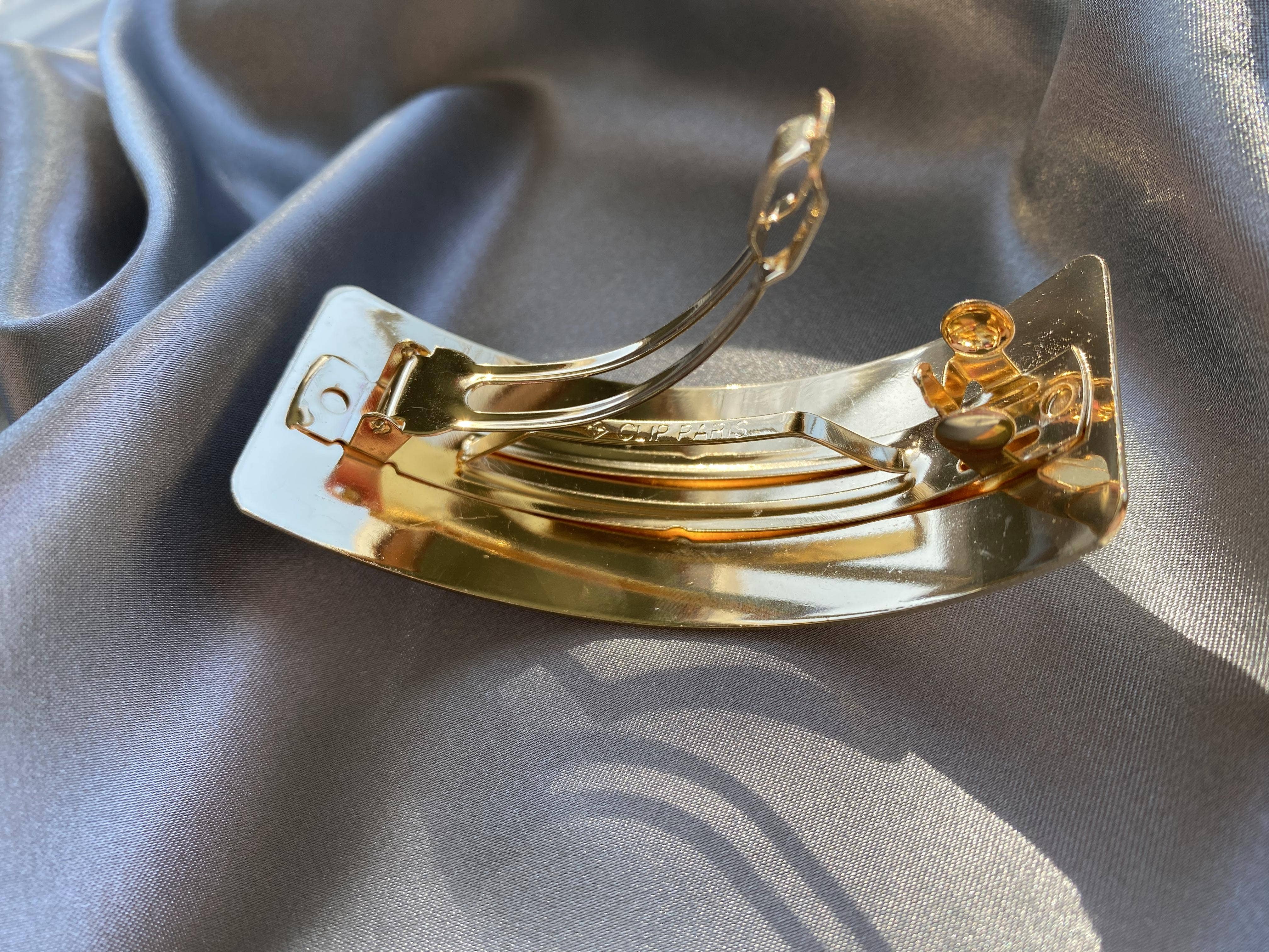 LadyJuneAccessories - Wholesale Hair Clip - Women's - Geometric Gold Hair Clip, Thick Hair, Hair Accessories1