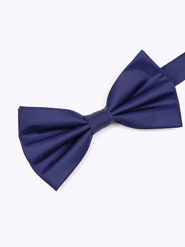 Blue Bow Tie No. 2 for Men in Recycled Polyester "Marin" for wholesale by Unipap's