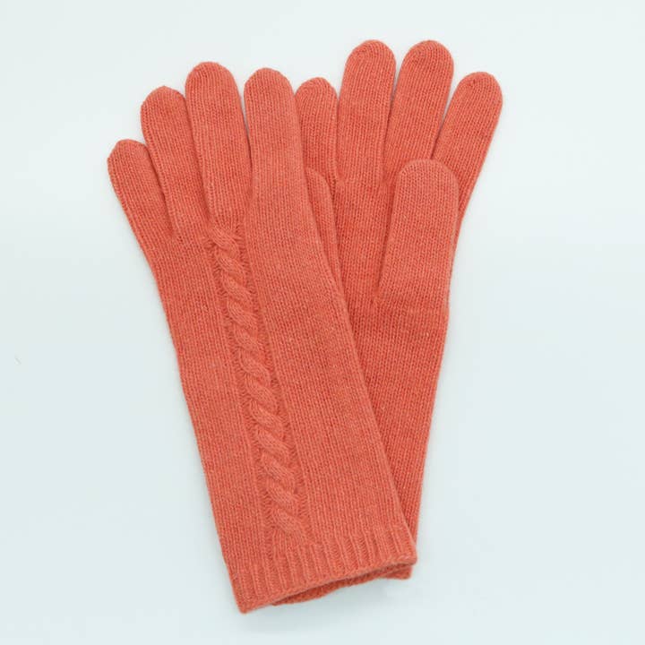 Portolano - Wholesale Gloves - Women's - CASHMERE GLOVES WITH MINI CABLE