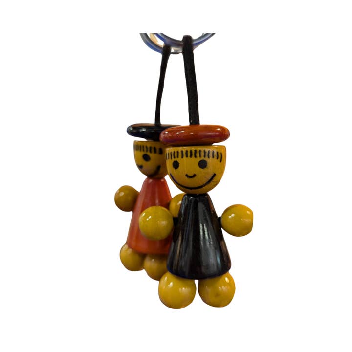 Ethiqana Handmade, Fair Trade Toys Gifts & Décor – Großhandel Schlüsselanhänger – Unisex – Smiling Android Schlüsselanhänger — Schwarz
