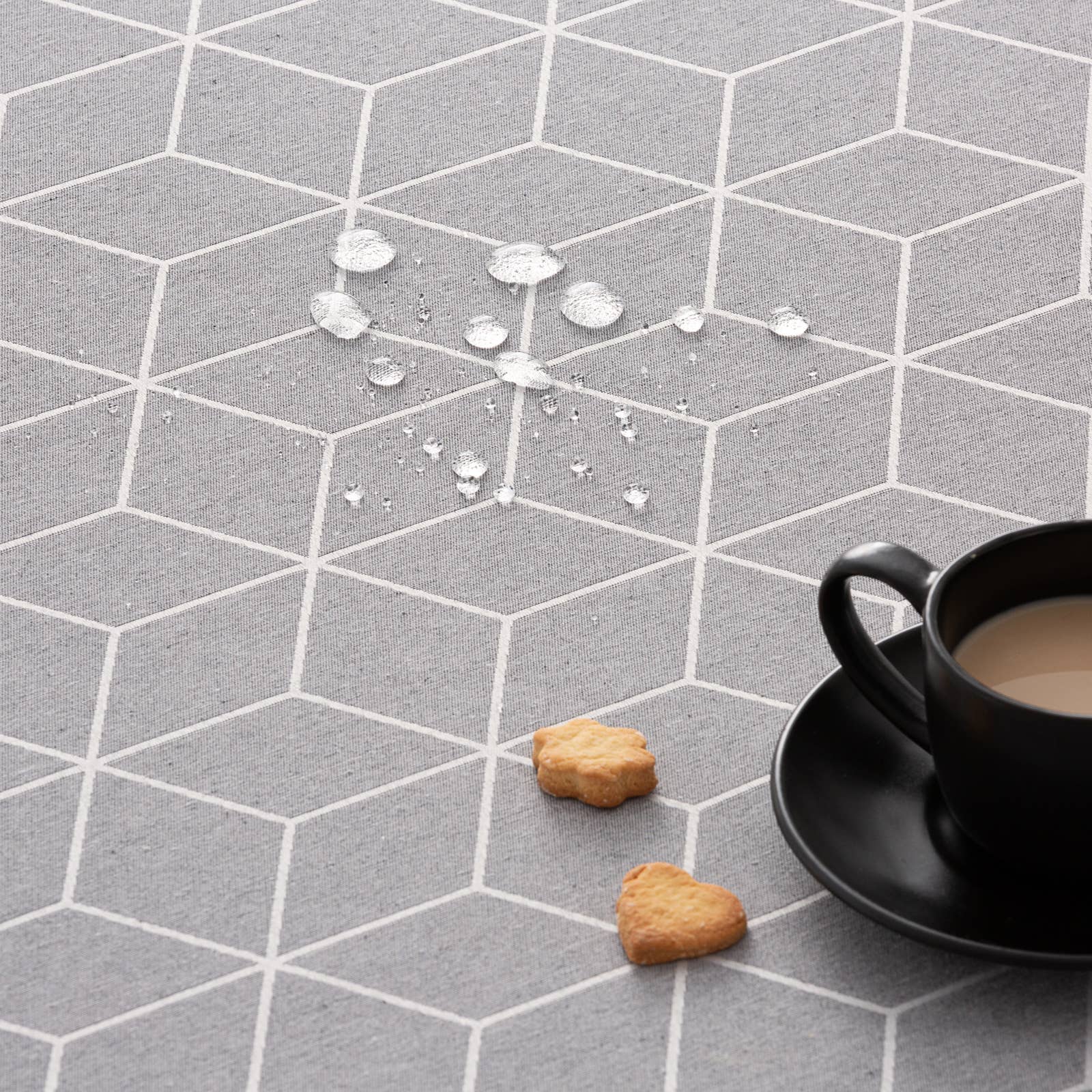 GAMUSI - Vendita all'ingrosso Tovaglie - Tovaglia impermeabile in cotone jacquard geometric LINE10