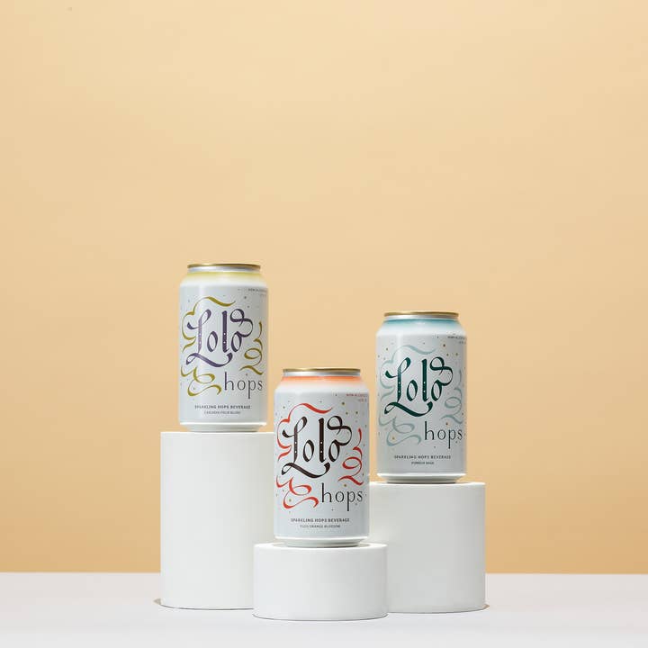 Lolo Hops - Wholesale Non-Alcoholic Aperitif/Mocktail - 12 Cans - Lolo Cascadia Field Blend Sparkling Hops Beverage