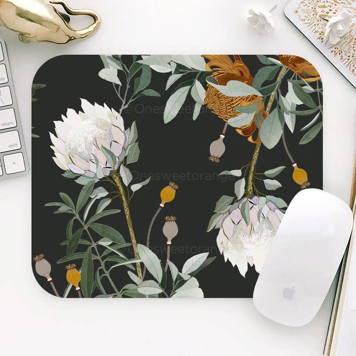 Protea Tapis de souris Rectangulaire Floral pour la vente par Onesweetorange