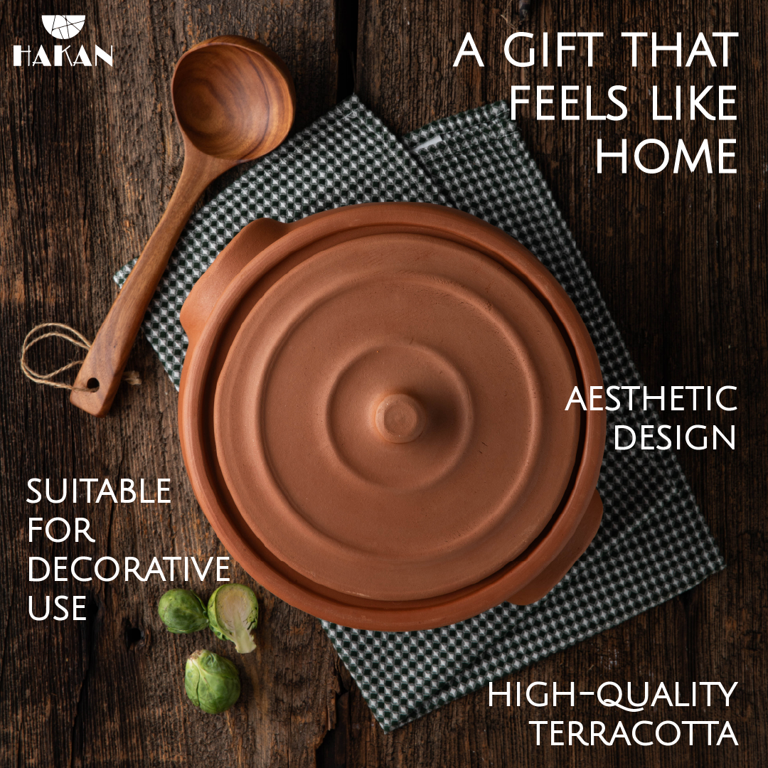 Hakan - Wholesale Cooking Pot - Hakan Suphan Handmade Clay Cooking Pot with Lid, Unglazed 9