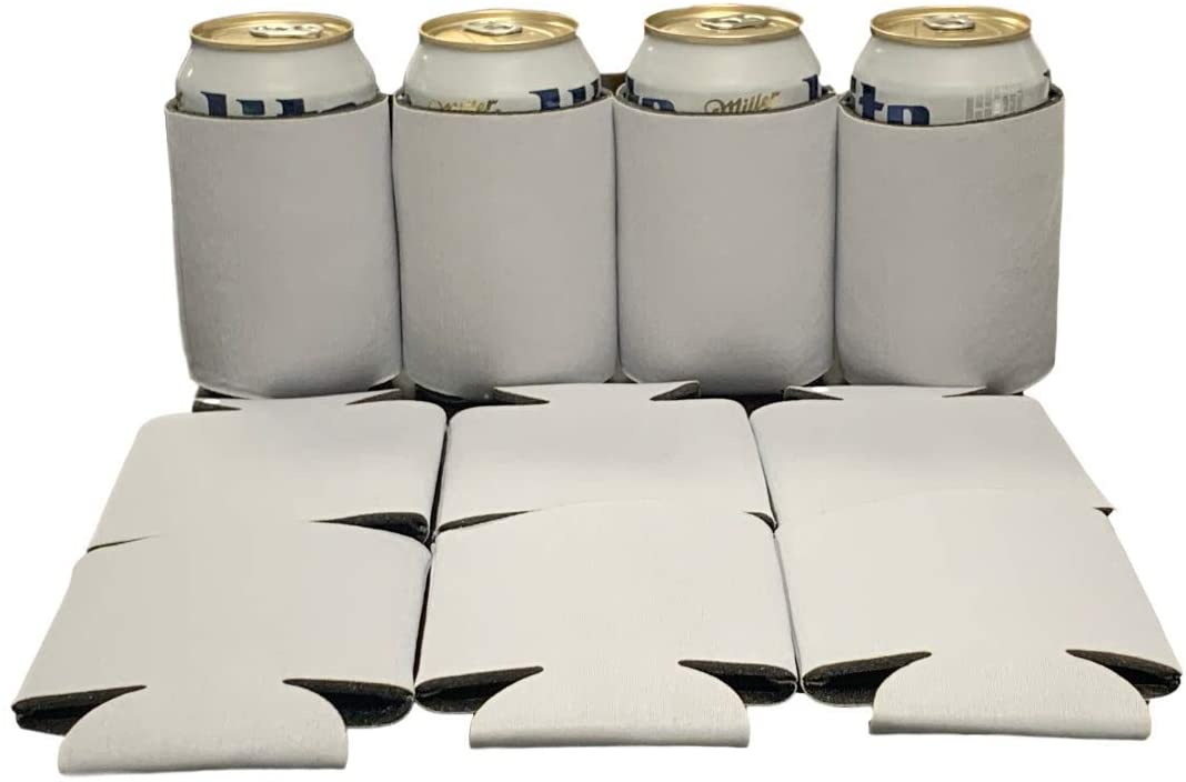 KP Kool Products - Wholesale Drink Huggers & Koozies - Blank Beer Can Cooler Sleeves, Plain Collapsible Soda Cover Coolies12