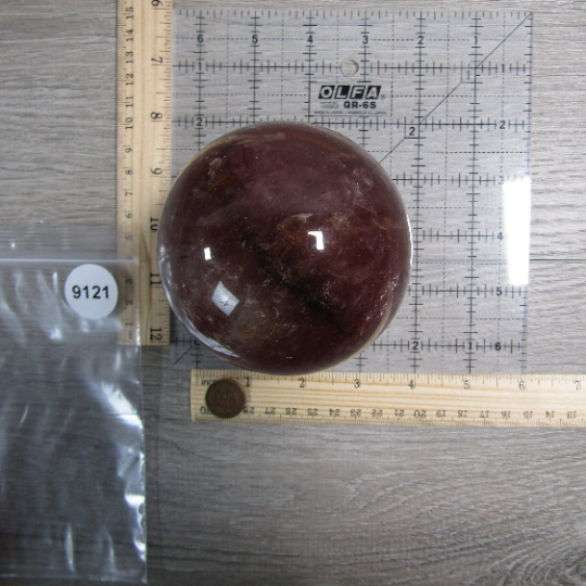 Keystone Crystals - Wholesale Spiritual Stone/Crystal - Strawberry Quartz Sphere Large Display Size5