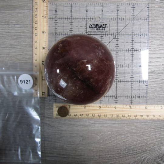 Keystone Crystals - Wholesale Spiritual Stone/Crystal - Strawberry Quartz Sphere Large Display Size5