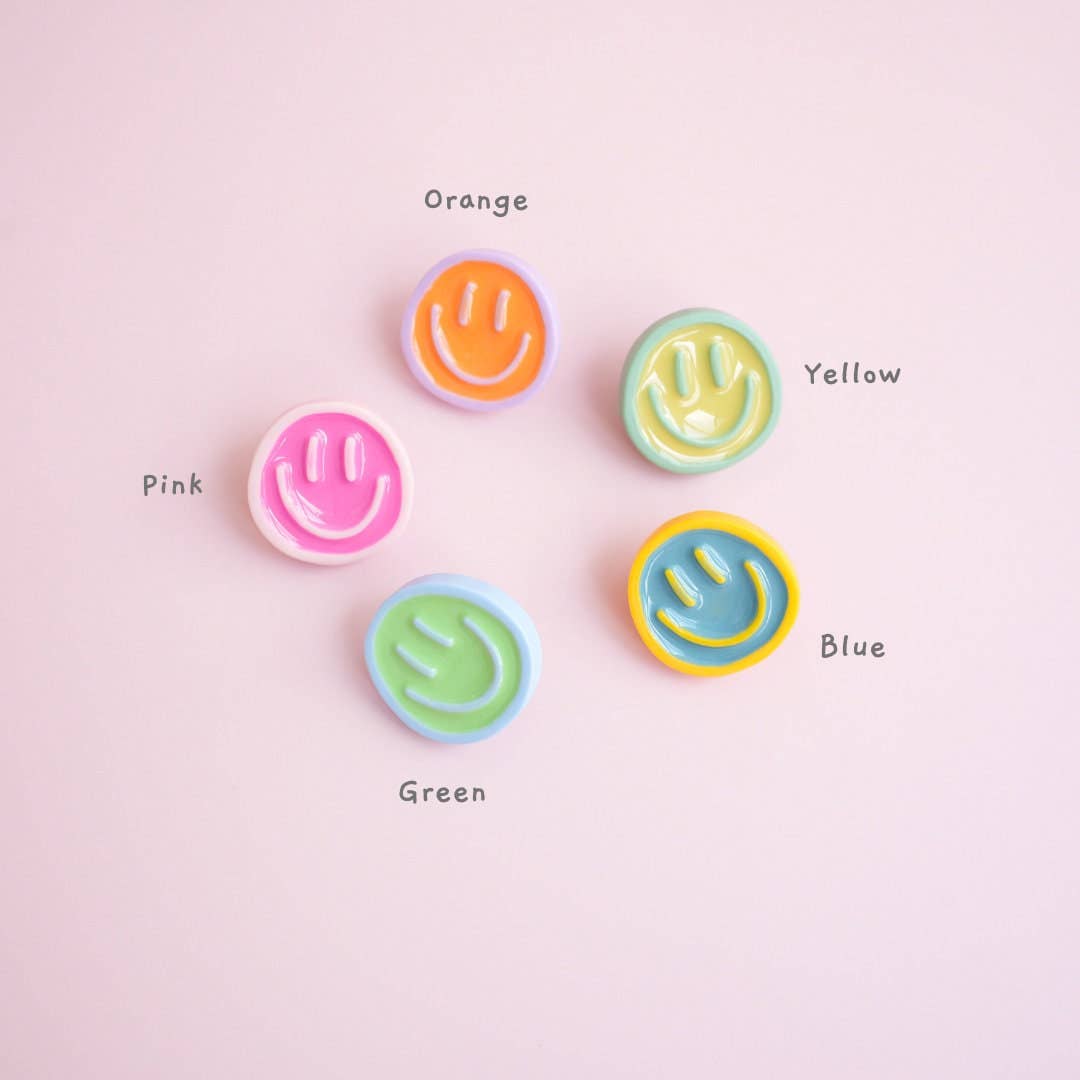 Mini Story Co - Wholesale Lapel Pin/Button - Pastel Smiley Face Pin | Smiley Face Brooch | Colourful Pin Badge | Smile Accessories | Cute Pin for Backpacks and Hats | Gift for Friends0