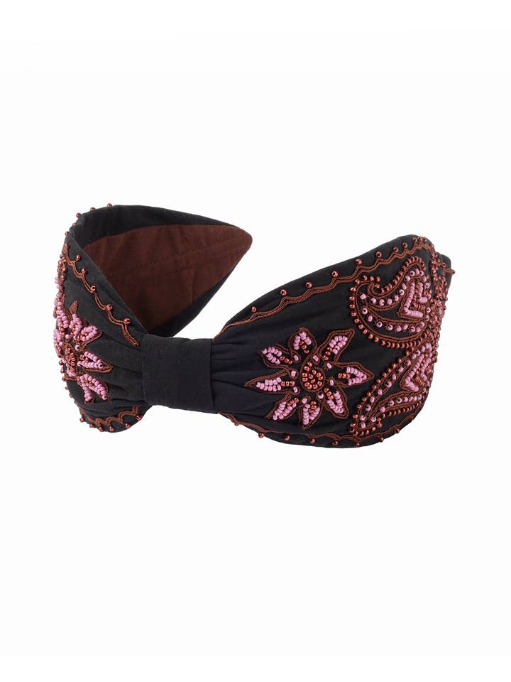 Pink Beaded Headband for wholesale by Namjosh
