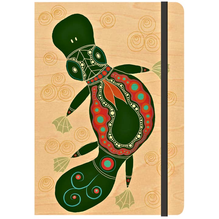 Diario A5 con tapa de madera (en blanco) - Gugula (ornitorrinco) para venta al por mayor de Greenigo