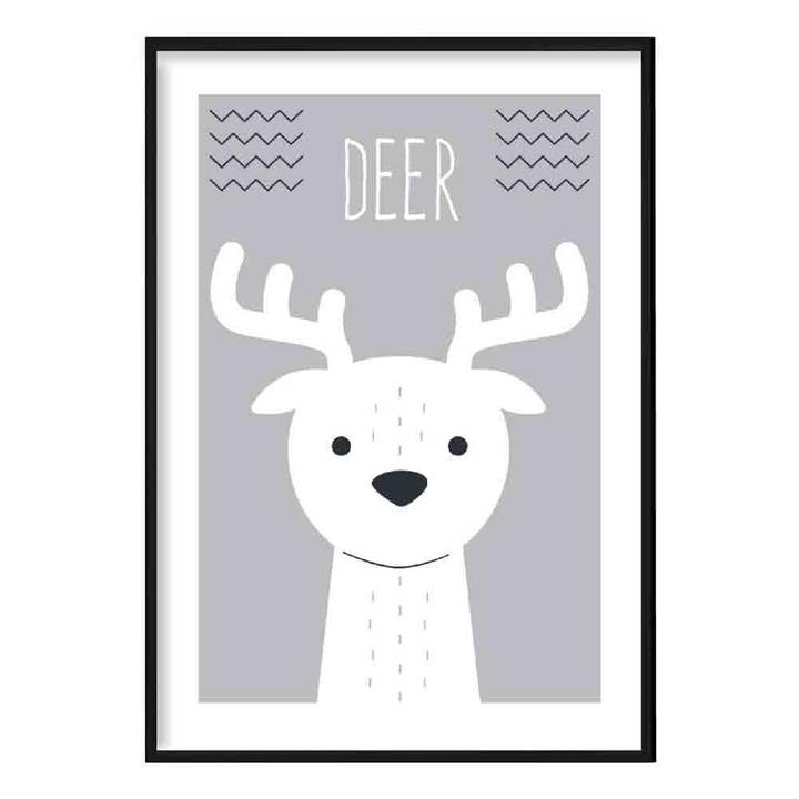 Póster de ciervo escandinavo geométrico para venta al por mayor de Artze Wall Art