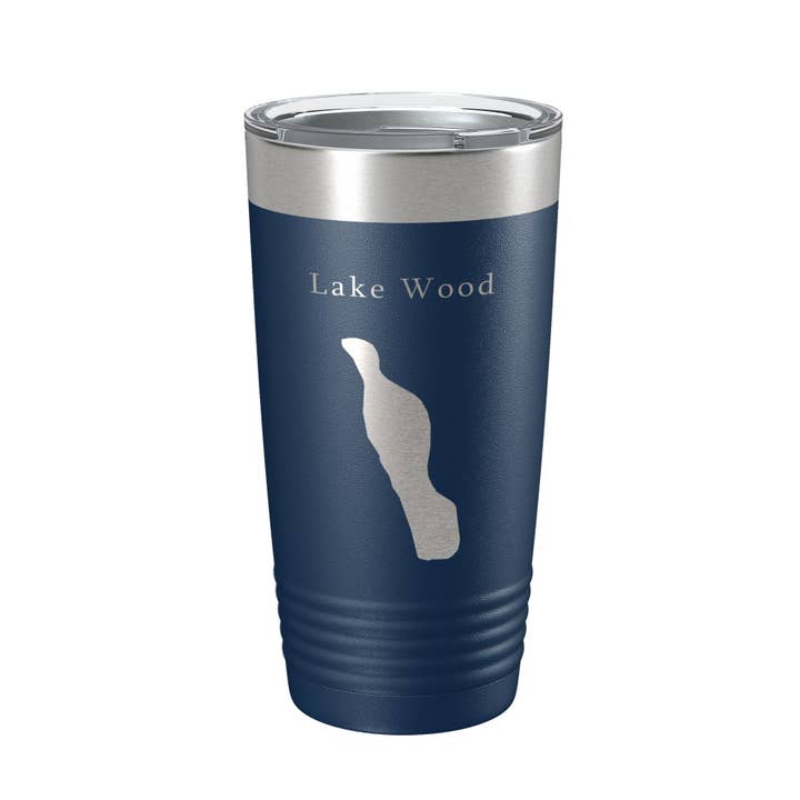 Lake Wood Map Tazza da viaggio, isolante, tazza da caffè incisa al laser, Acadia Maine, 20 oz per la vendita all'ingrosso da parte di CarveBright
