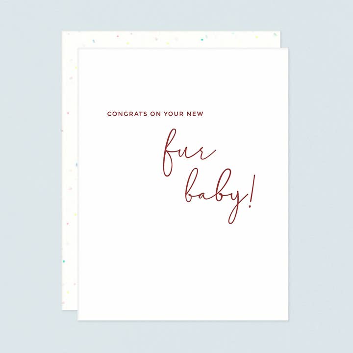 Missive - Wholesale Baby Card - Fur Baby New Pet Letterpress Greeting Card0