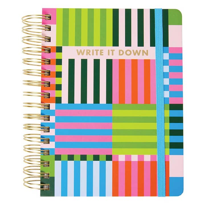BRIGHT & BOLD Stripe 3-in-1 Twin Wire Journal for wholesale by C.R.Gibson Signature