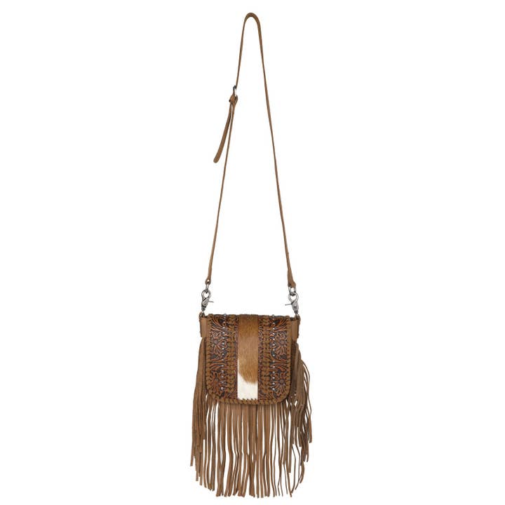 REMOVED BRAND - Wholesale Crossbody Bag - Women's - RLC-L168 Montana West Genuine Leather Tooled Collection Frin6