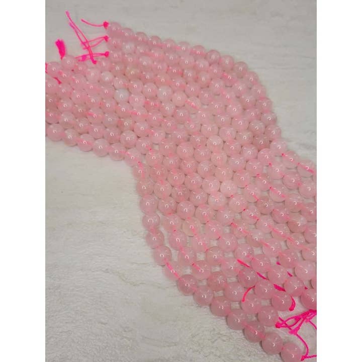 My Magic Place Shop - Wholesale Beads - Natural Rose Quartz Crystal Pink Stone Gemstone Round 8mm4